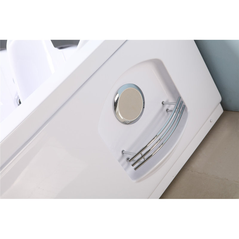 Luna 1800mm x 1200mm Whirlpool Acrylic Bathtub with Tap