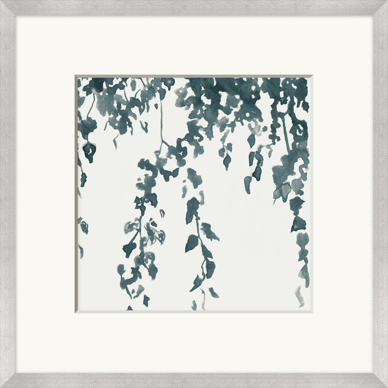 «Abstract Falling Leaves 2» - Peinture encadrée sur papier