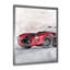 «Beautiful Old Red Car on the Grey», reproduction sur toile-67331432-67331426