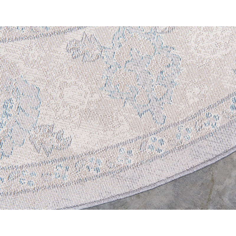 Linz Ikat Indoor Rug, Round 6'