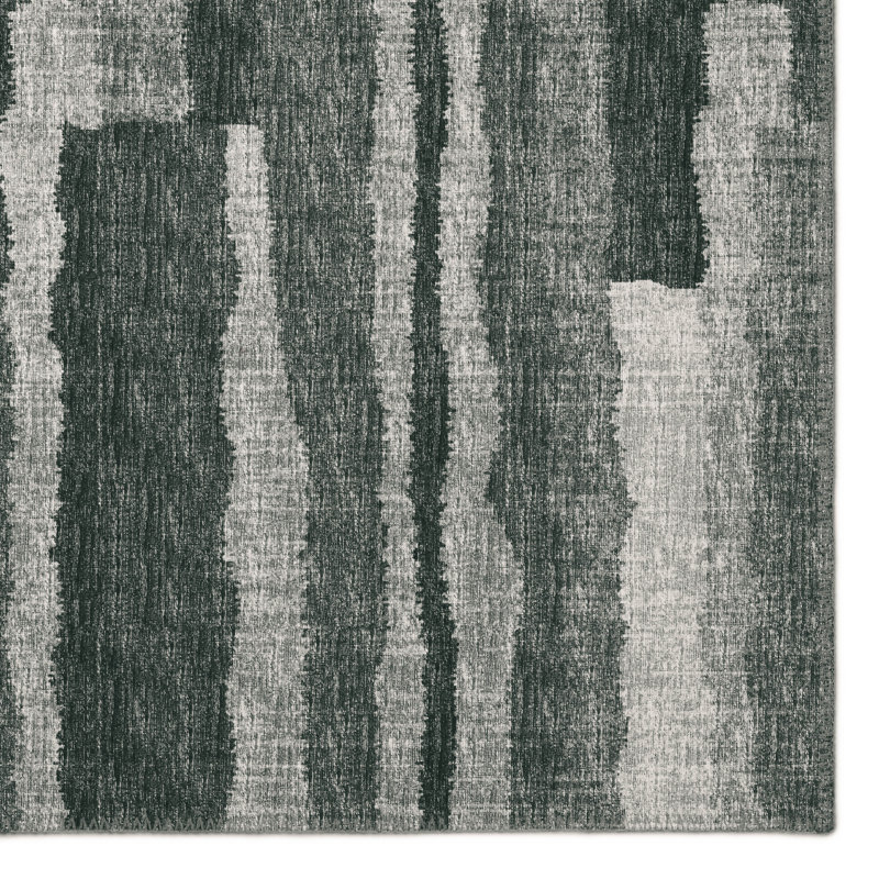 Chenille Washable Abstract Indoor / Outdoor Rug, Runner 2'3" x 7'6"
