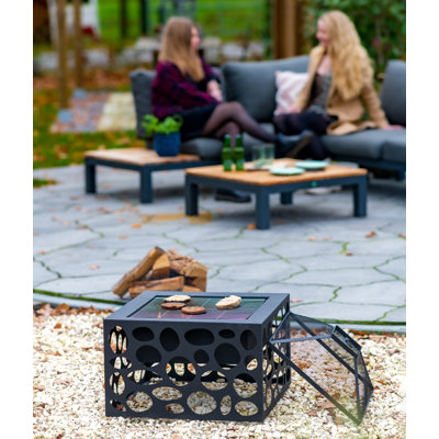 Mikor Square Steel Wood Burning Fire Pit