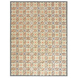 Flatweave Wool Floral Area Rug
