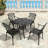 Aluminum Dining Chairs Set with Armrests