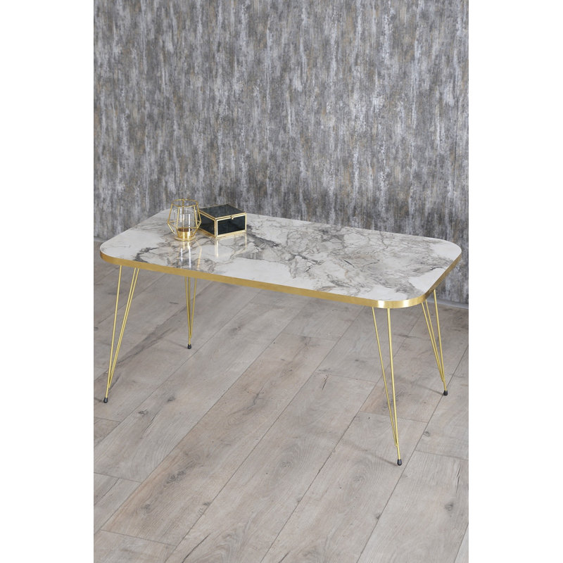 Farranshane 35cm Console Table, White Marble