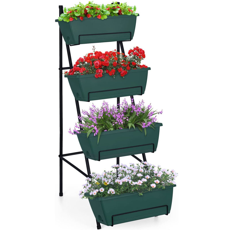 Jardin vertical en plastique ABS, H 41,5 po x l 16,8 po x P 18,3 po, Vert