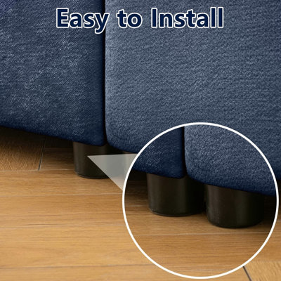 Élégant canapé 2 places en chenille bleue avec siège de rangement repose-pieds, dossier cylindrique et accoudoirs, causeuse moderne en tissu avec espace de rangement caché