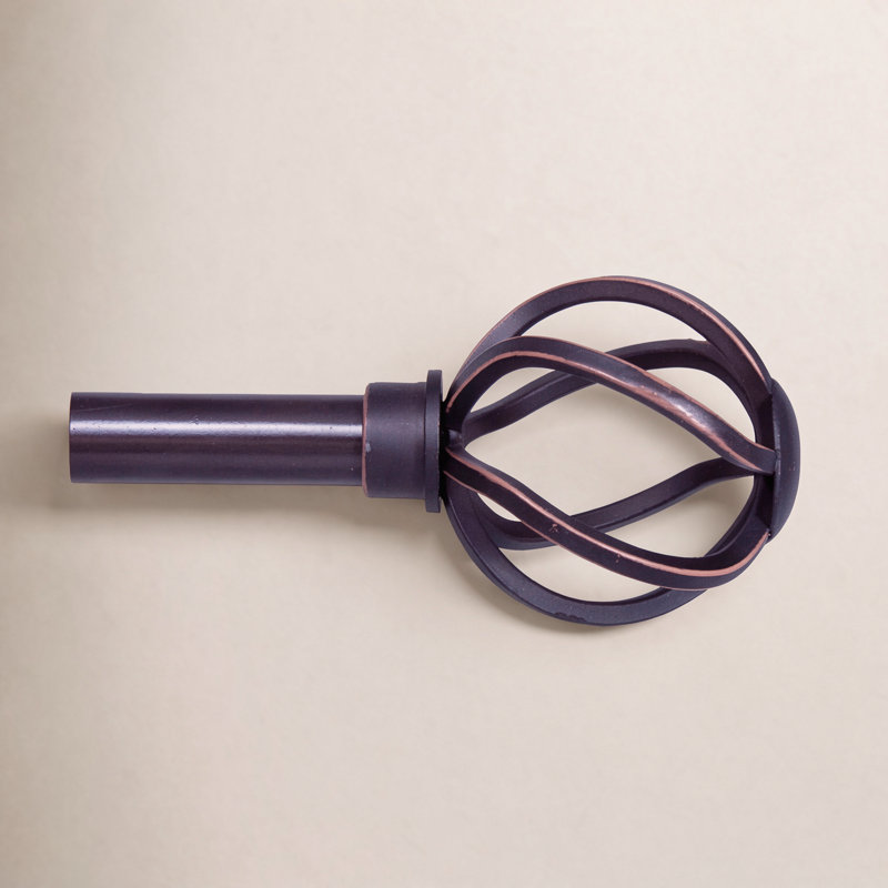 Lowri Steel Adjustable Single Curtain Rod, 48" - 86", Bronze