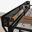 Lit mezzanine double avec bureau et station de charge, 7 espaces de rangement ouverts et éclairage à DEL, conçu pour les enfants et les adolescents, noir (date d’arrivée prévue le 2026/6/24)