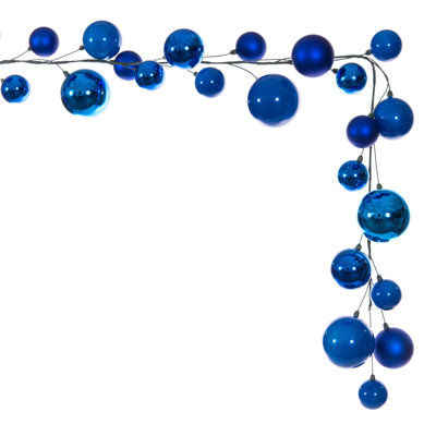  10' Blue Ball Branch Garland.
