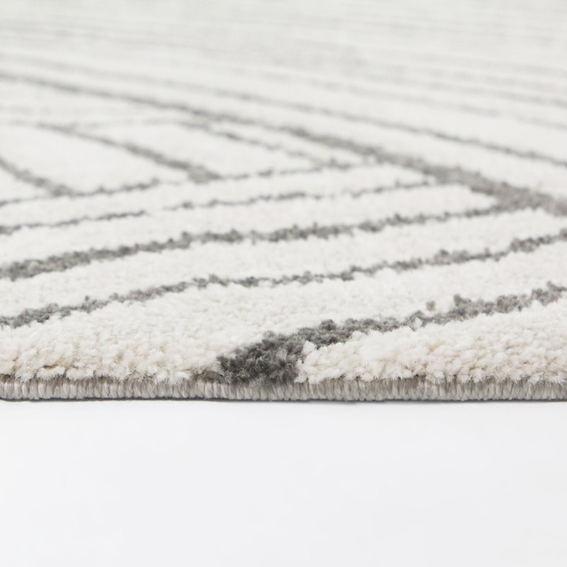 Bergman Grey Organic Modern Area Rug, Rectangle 5'3" x 7'