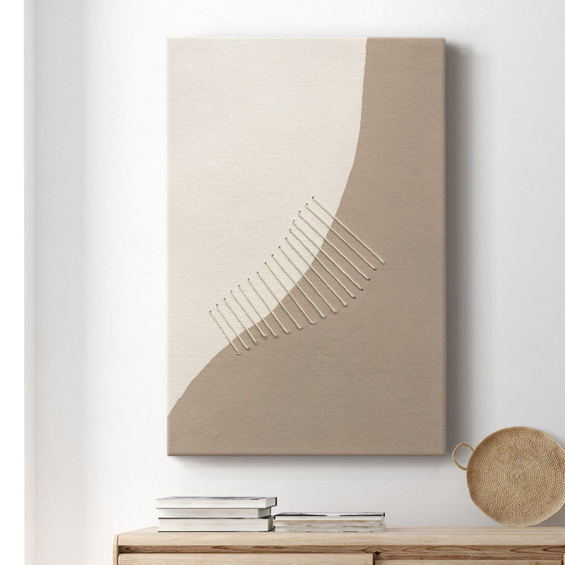 «Neutral Stitches I», impression sur toile tendue, H 12 po x l 8 po x P 1,5 po