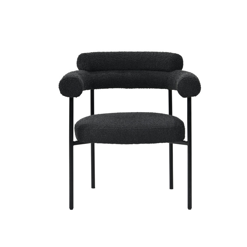 Ensemble de salle à manger extensible 5 pièces Orlina, Noir / Noir, Chêne clair