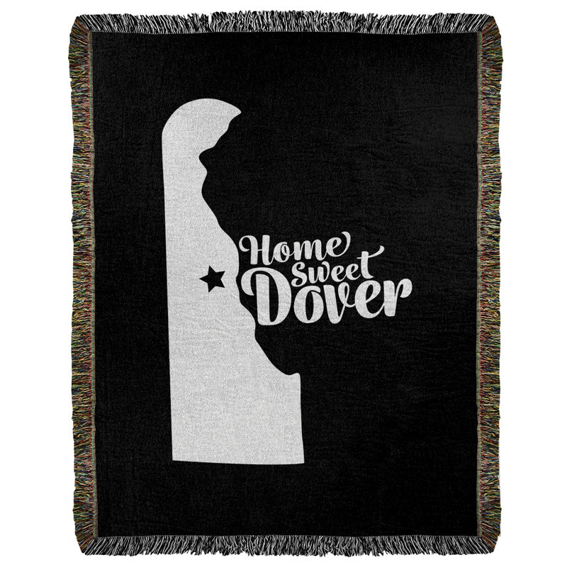 Jeté en coton tissé dover delaware, l 60 po x L 80 po, Noir