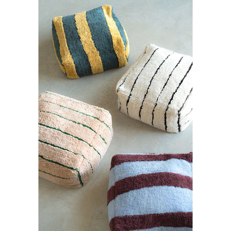 Color ON Square Pouf, Terrazo;Dark Honey;Natural