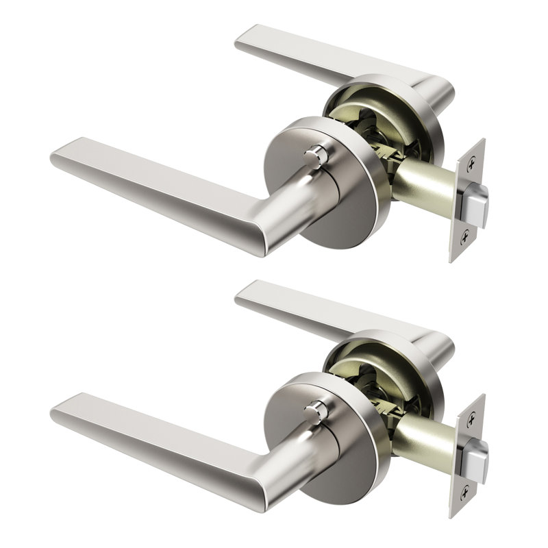 Poignée de porte Halo Design moderne dissimulé pour (lit et salle de bain) - Style minimaliste élégant en nickel brossé