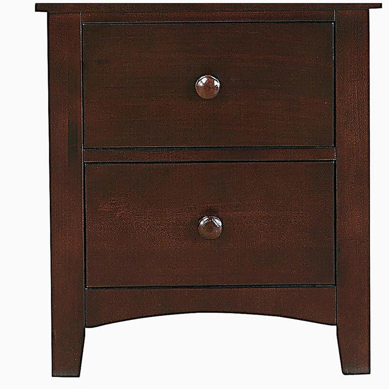 Table de chevet moderne 2 pièces, Mélange de bruns