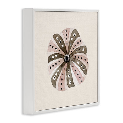 Giclée sur toile taupe rayée, design par Lanie Loreth