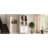 White Arched Storage Cabinet For Dining Room With 4 Doors, Door Internal Storage, And Hidden Drawer, 71 Inches Tall Kitchen Pantry Shelves, Adjustable-1677270049