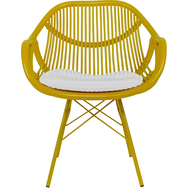 Stockholm Upholstered Arm Chair, Sunflower Yellow