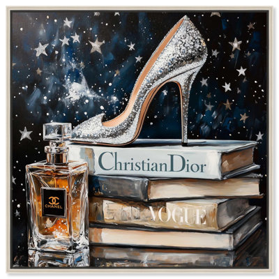 Sparkling Stars Heel Canvas Fashion Art Prints by Art Remedy