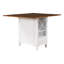 Table de salle à manger à hauteur de comptoir en bois 35,4 po avec abattant et 2 tiroirs-2080688129-2080688130