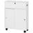 Kleankin Toilet Paper Cabinet, Slim Bathroom Cabinet With 4 Rolling Wheels, Small Bathroom Storage Cabinet With Paper Holes, Sliding Doors And Adjustable Shelf For Small Space, White