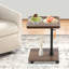 Side Table C-Shaped Height Adjustment End Table Desk With Wheels For Couch Sofa-1968033650