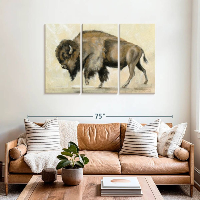 Brampt Bronze Buffalo, 36" H x 57" W
