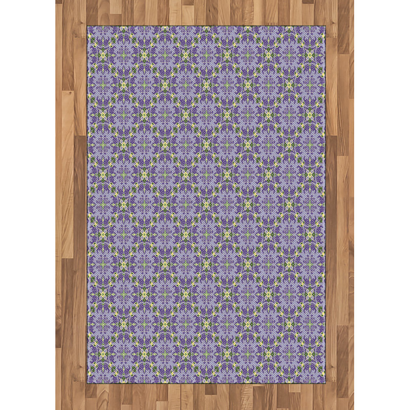 Shameka Floral Hand Woven Area Rug, Rectangle 120 x 180cm