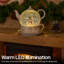 Snow Glitter Led Swirl Teapot