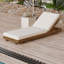 Chaise longue d'extérieur avec dossier réglable à 6 positions, bois d'acacia massif