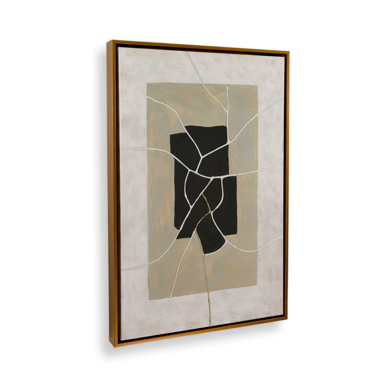 Impression sur toile «transit plan IV» par Michael Willett, «Floater», reproduction encadrée sans passe-par, Doré