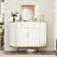 Buffet 43,3 po de style luxueux avec tablettes réglables, pour le salon / salle à manger