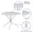Chanea 35.25" Round Indoor-Outdoor Steel Patio Table-Umbrella Hole-Restaurant Seating-435925924