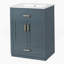 Meuble-lavabo bleu 24 po avec lavabo intégré en céramique, 2 portes et tiroir coulissant pour les petites et moyennes salles de bain-2001331843