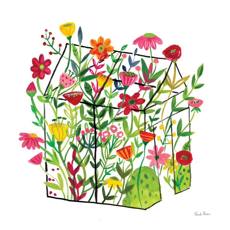Greenhouse Blooming IV by Farida Zaman - Wrapped Canvas Painting, 122cm H x 122cm W x 3.8cm D
