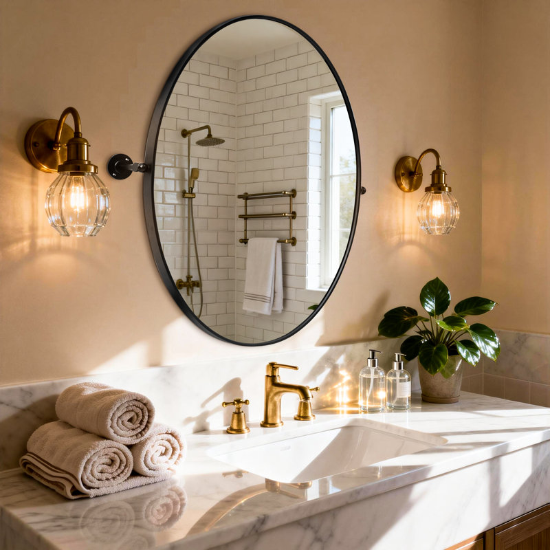 Aluminum Frame Pivot Wall Mirror 