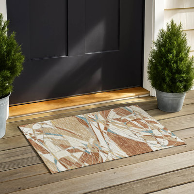 Tapis abstrait lavable à la machine intérieur / extérieur ACN2862