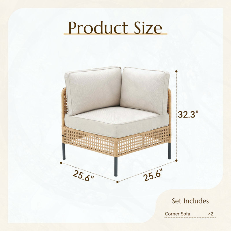 Causeuse modulaire en osier Boho