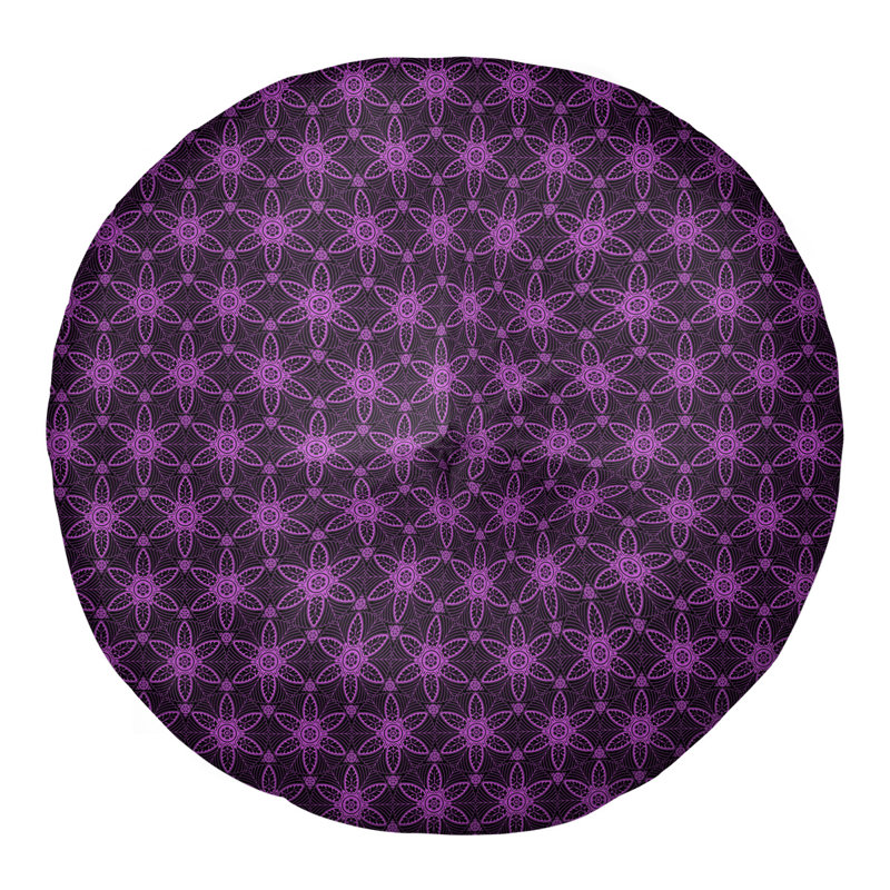 Coussin de sol Katelyn Elizabeth, H 26 po x l 26 po, Noir / Violet