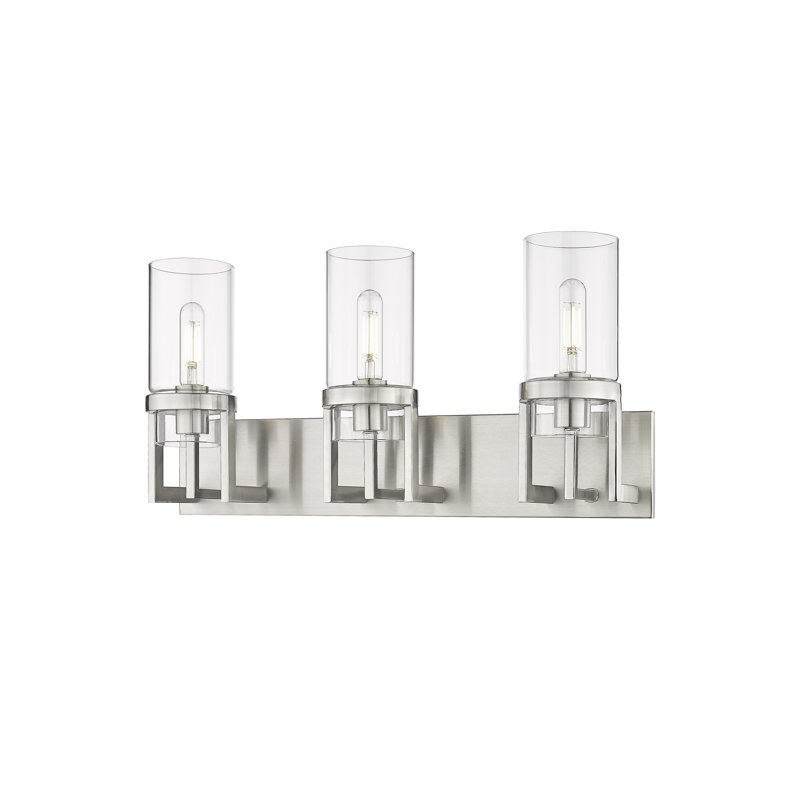 Éclairage pour meuble-lavabo mural 8 po Utopia, Transparent, Nickel satiné