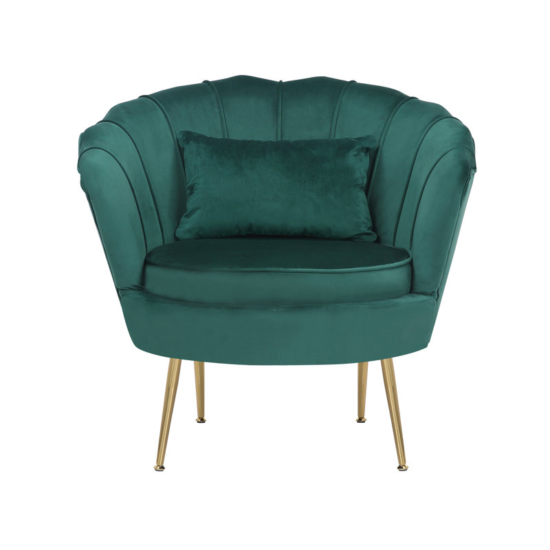 Gladden Upholstered Accent Chair, Emerald Green 