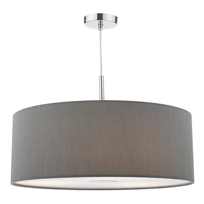 Desiree 3 - Light Drum Pendant, Grey