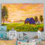 «Sunset Over Farmhouse Field II», reproduction encadrée sur toile-615810230-615810125