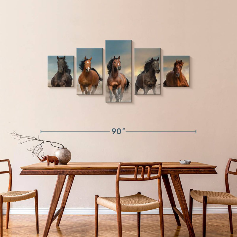 Chevaux au galop, H 36 po x l 80 po