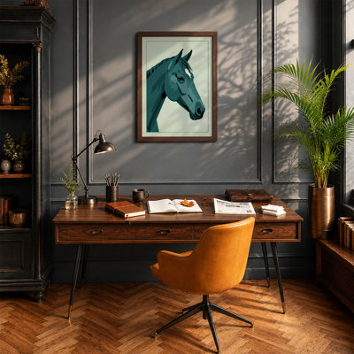 Geometric Horse Modern - Framed Print