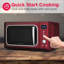 Frigidaire, 0,7 pi³ Pi. Four à micro-ondes de comptoir, rétro, noir et or-118445059