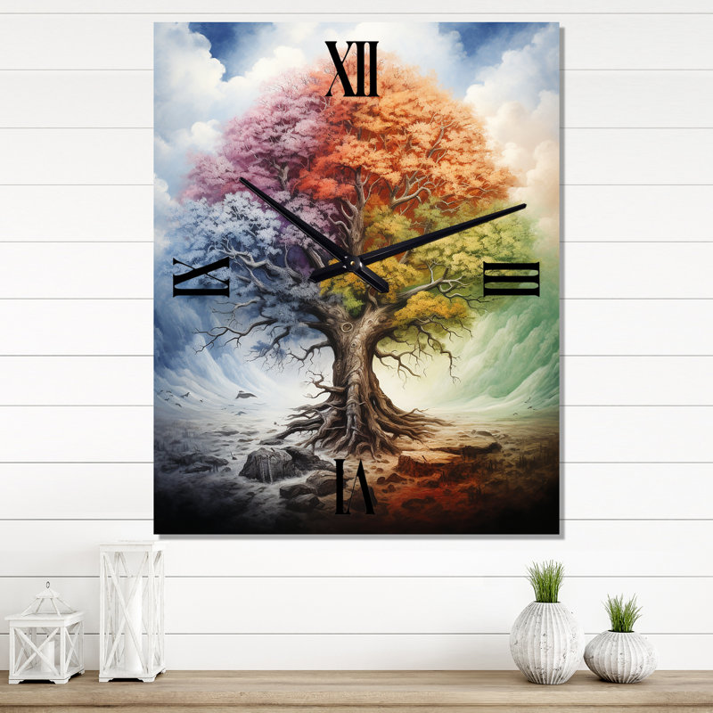 Horloge murale Tree Of Life All Seasons I - Landscape Trees, Très grand