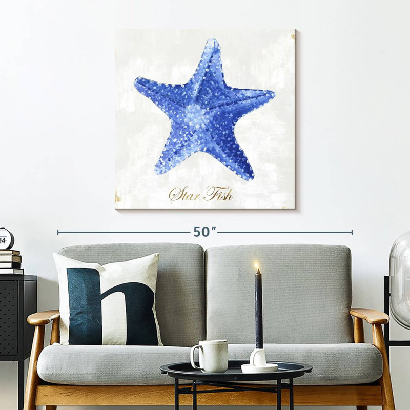Brampt Blue Starfish, 30" H x 30" W